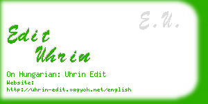 edit uhrin business card